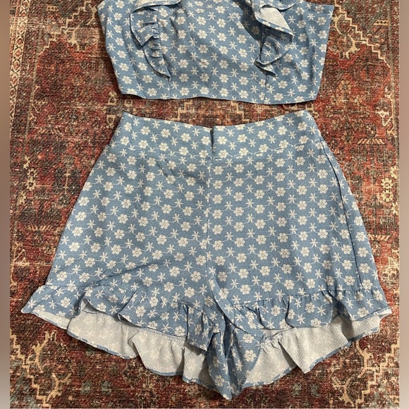 Ruffle Hem Shorts - Picture 1 of 4